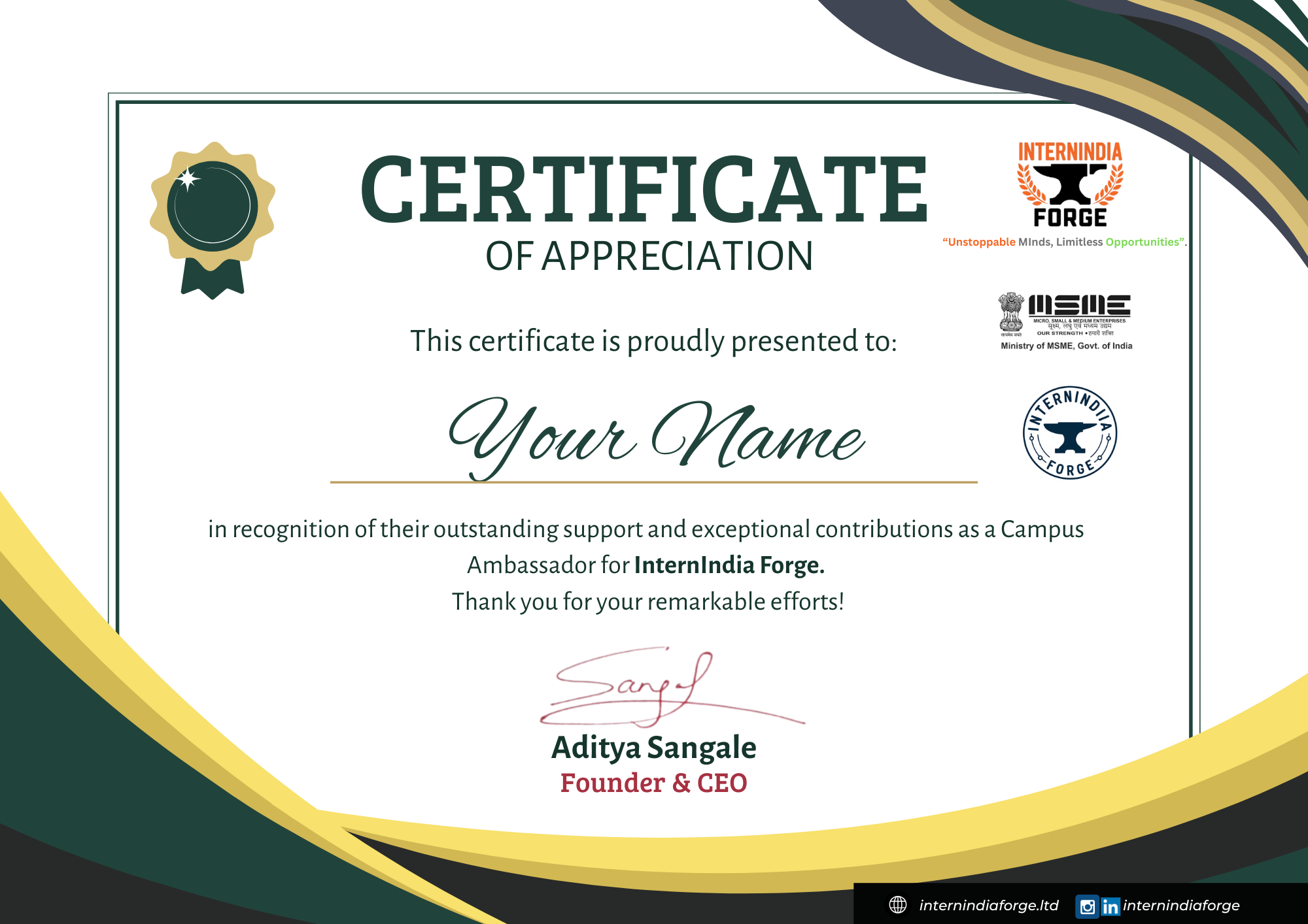 Campus Ambassador Certificate